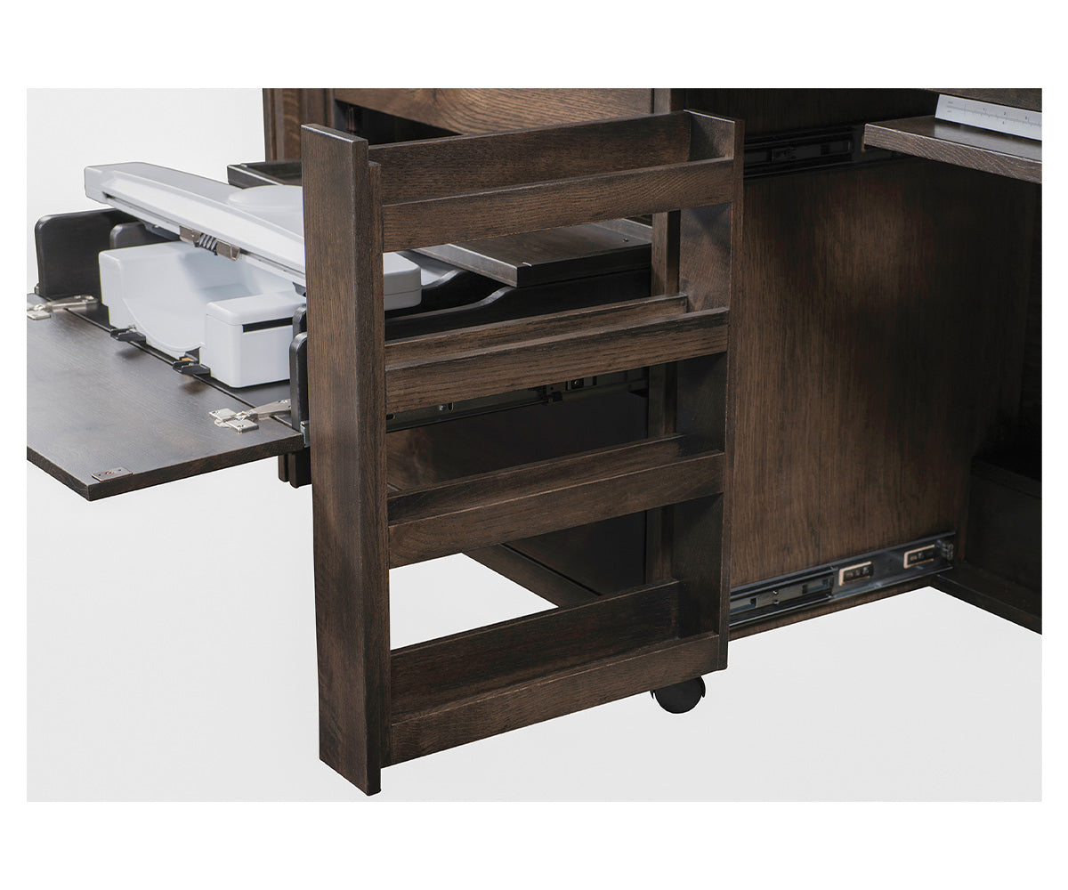 amish sewing cabinet in hickory