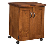 amish sewing cabinet in brown maple
