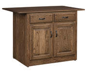 amish sewing cabinet shown in rustic quatersawn white oak