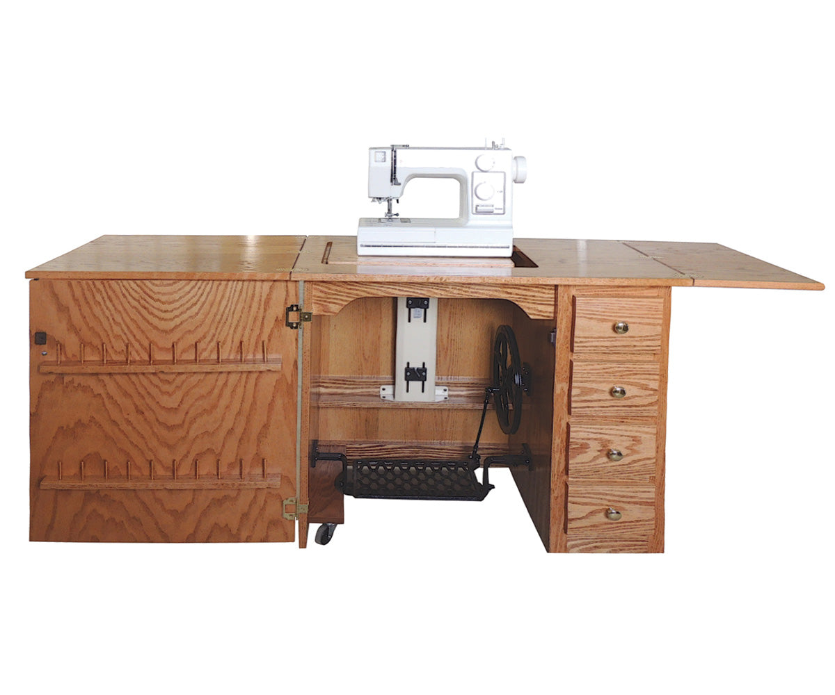 amish sewing-cabinet in oak