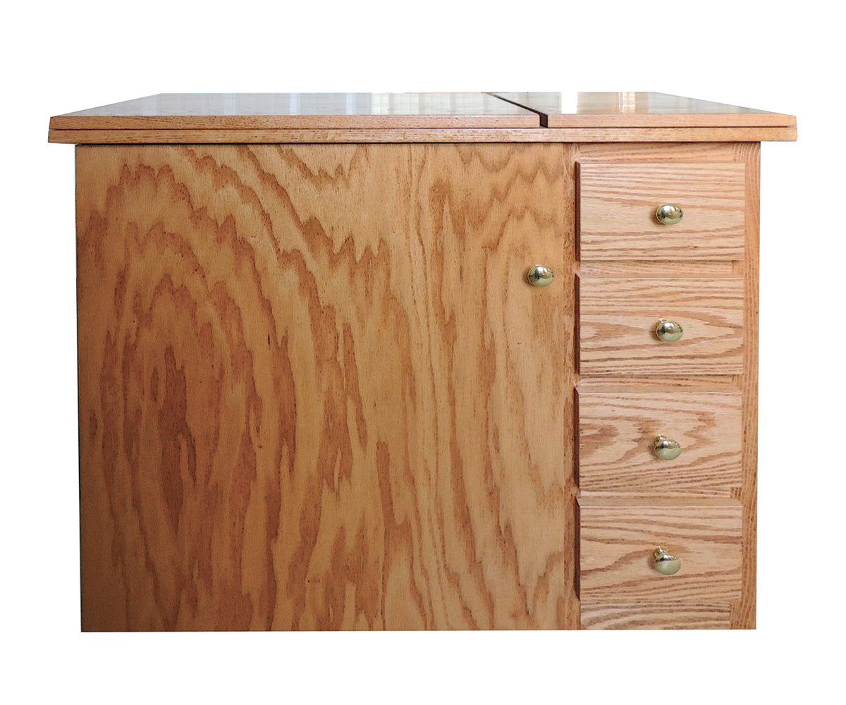amish sewing-cabinet in oak