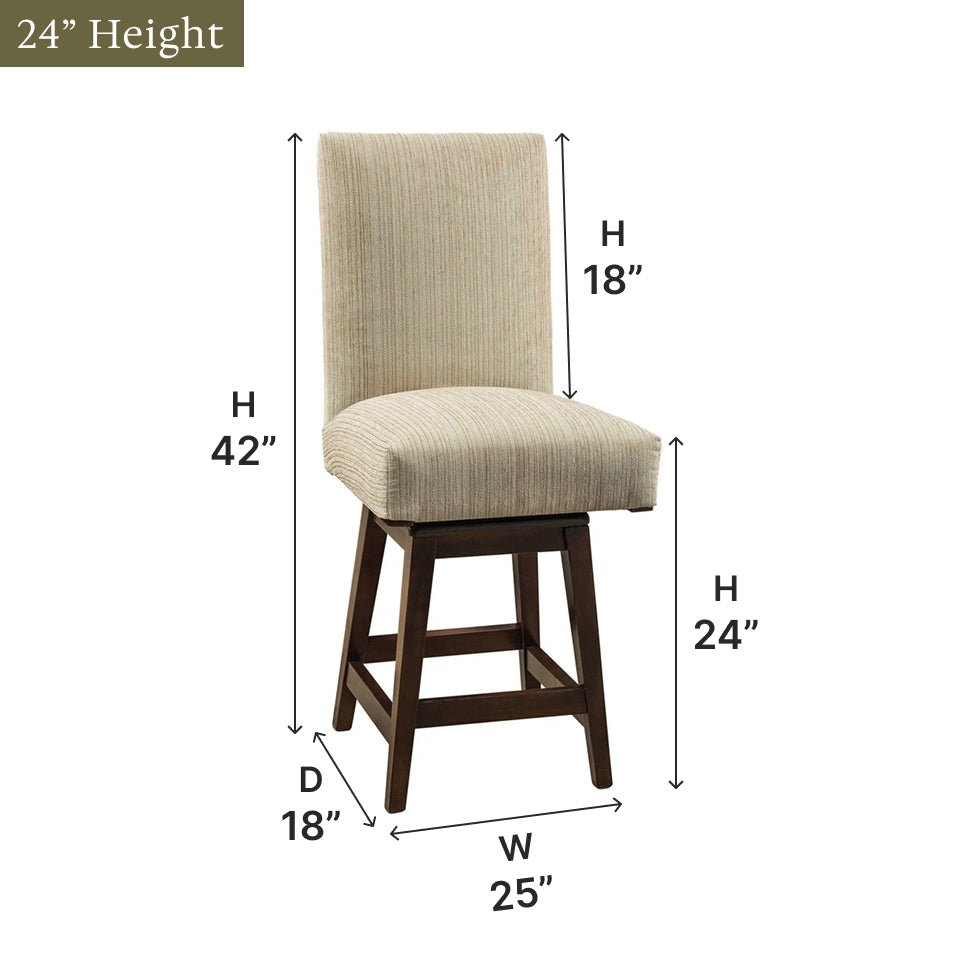 Amish Sheldon Swivel Bar Chair
