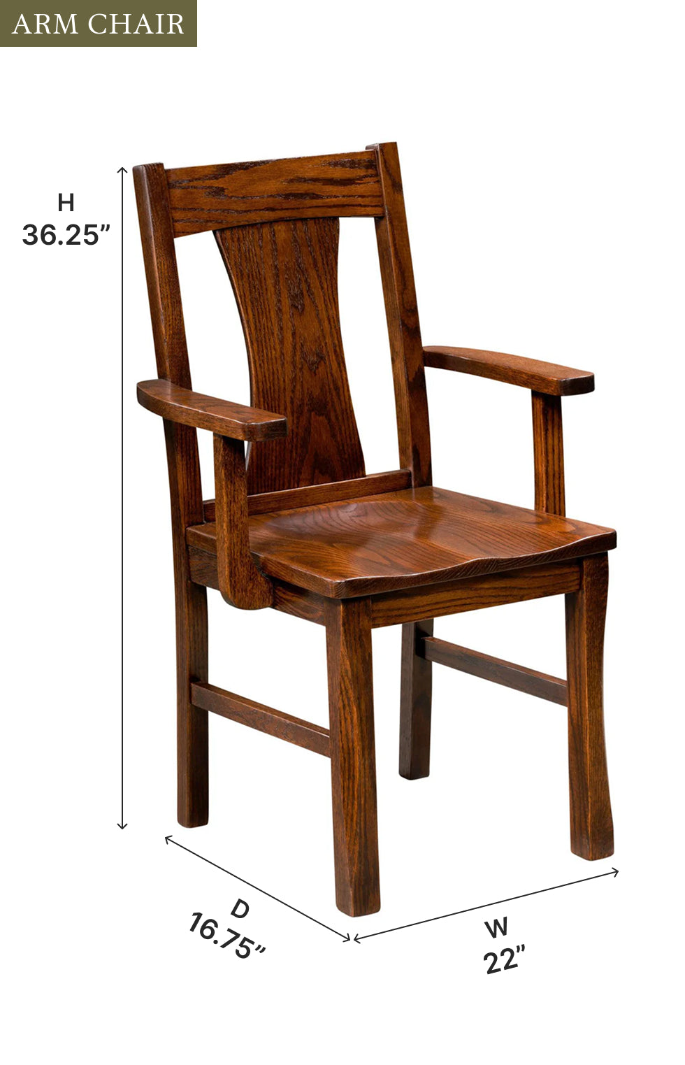 Amish Sheridan Dining Chair - Thumbnail 5