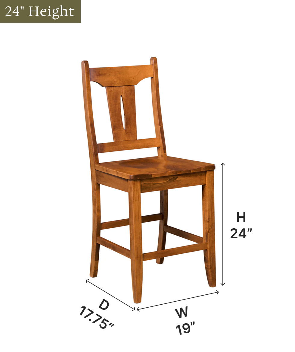 Amish Sierra Stationary Bar Chair