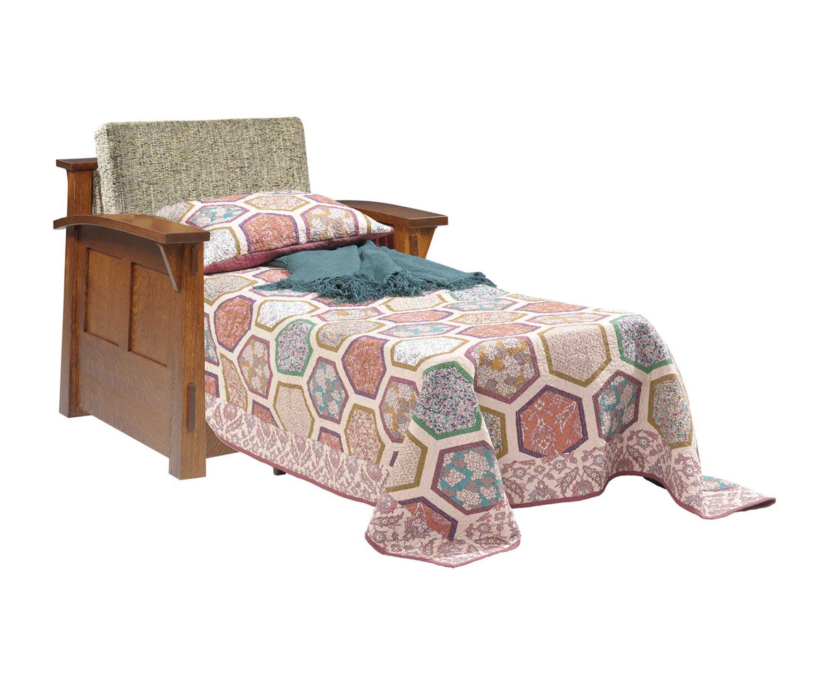 Amish 4675 Series Country Shaker Sleeper Chair 24 Inch Mattress