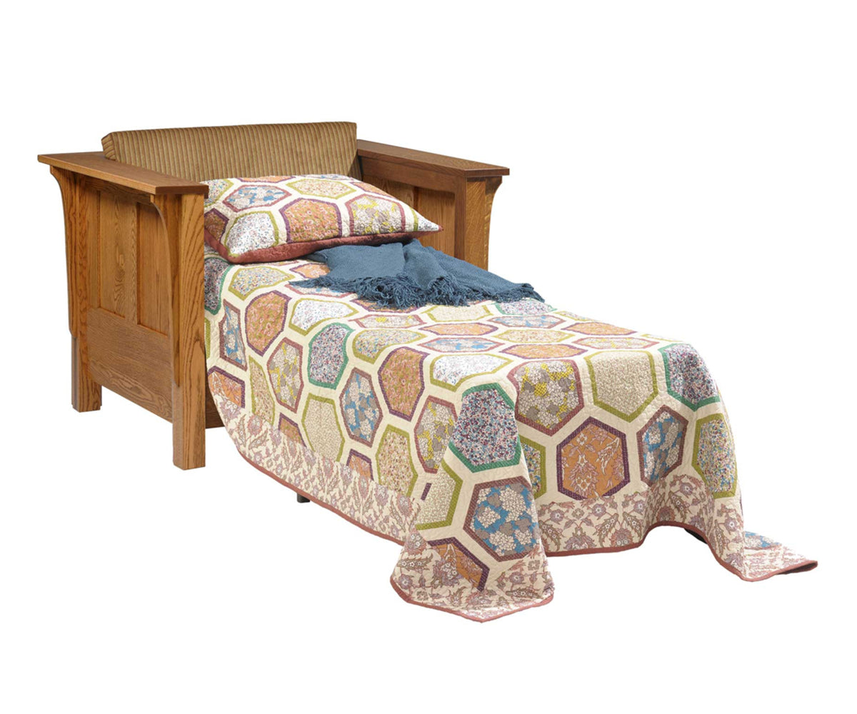 Amish 1600 Series Shaker Sleeper Chair With 24" Mattress