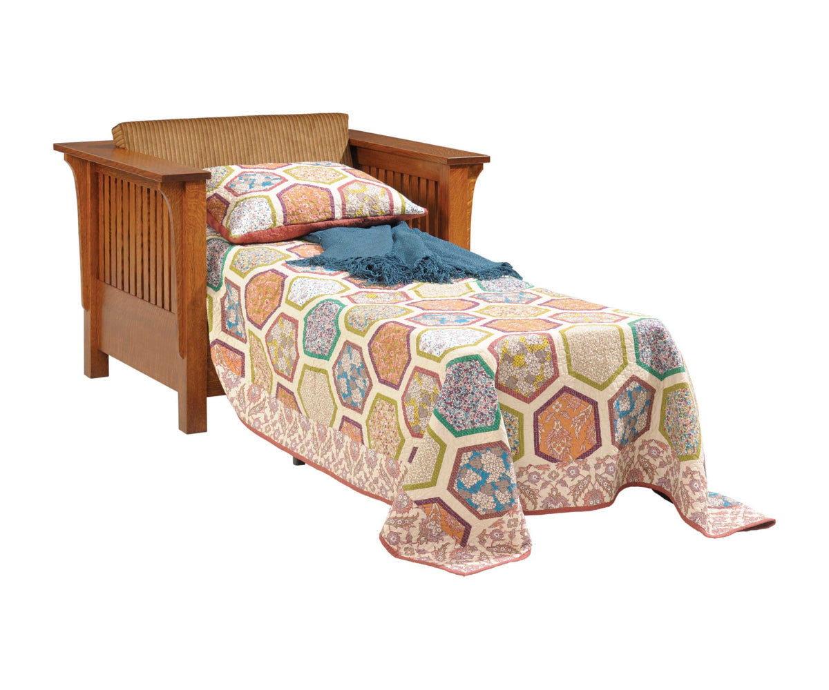 Amish 1800 Series Mission Sleeper Chair for 24" Mattress-Chair-The Amish House