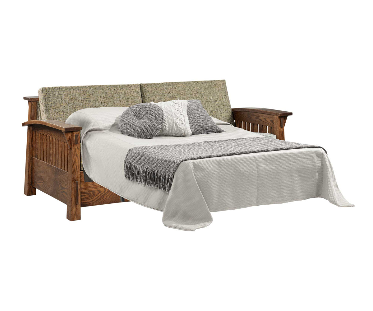 Amish 4575 Series Country Mission Sleeper Sofa 60 Inch Mattress