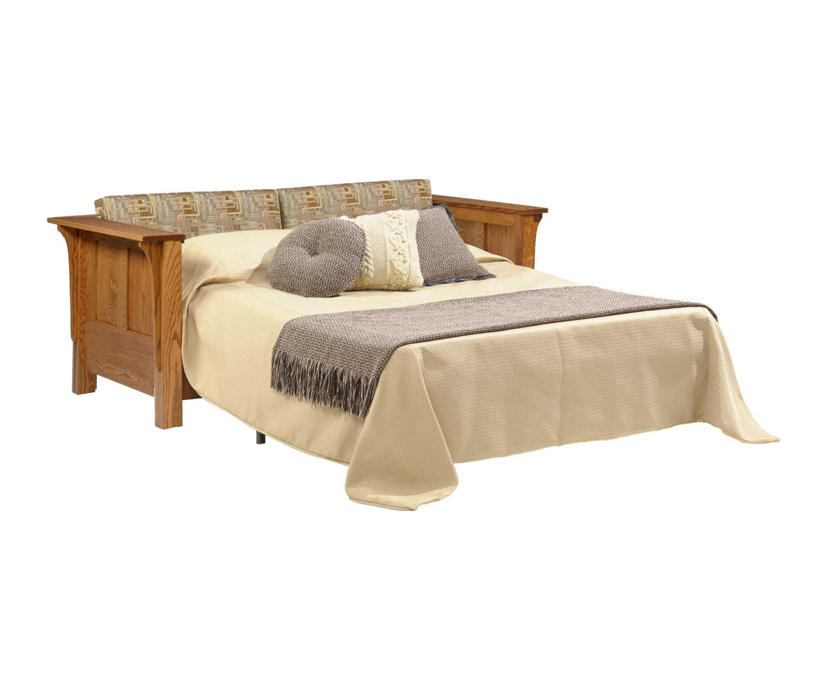 Amish 1600 Series Shaker Sleeper Sofa With 60" Mattress