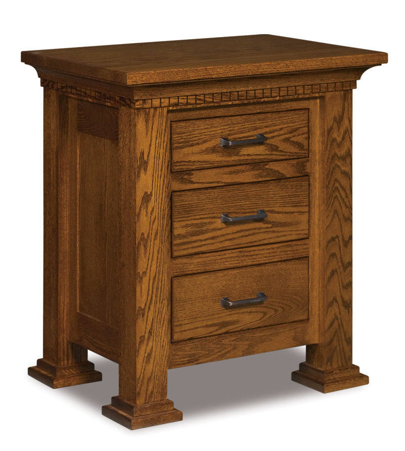 Amish Empire Three Drawer Nightstand