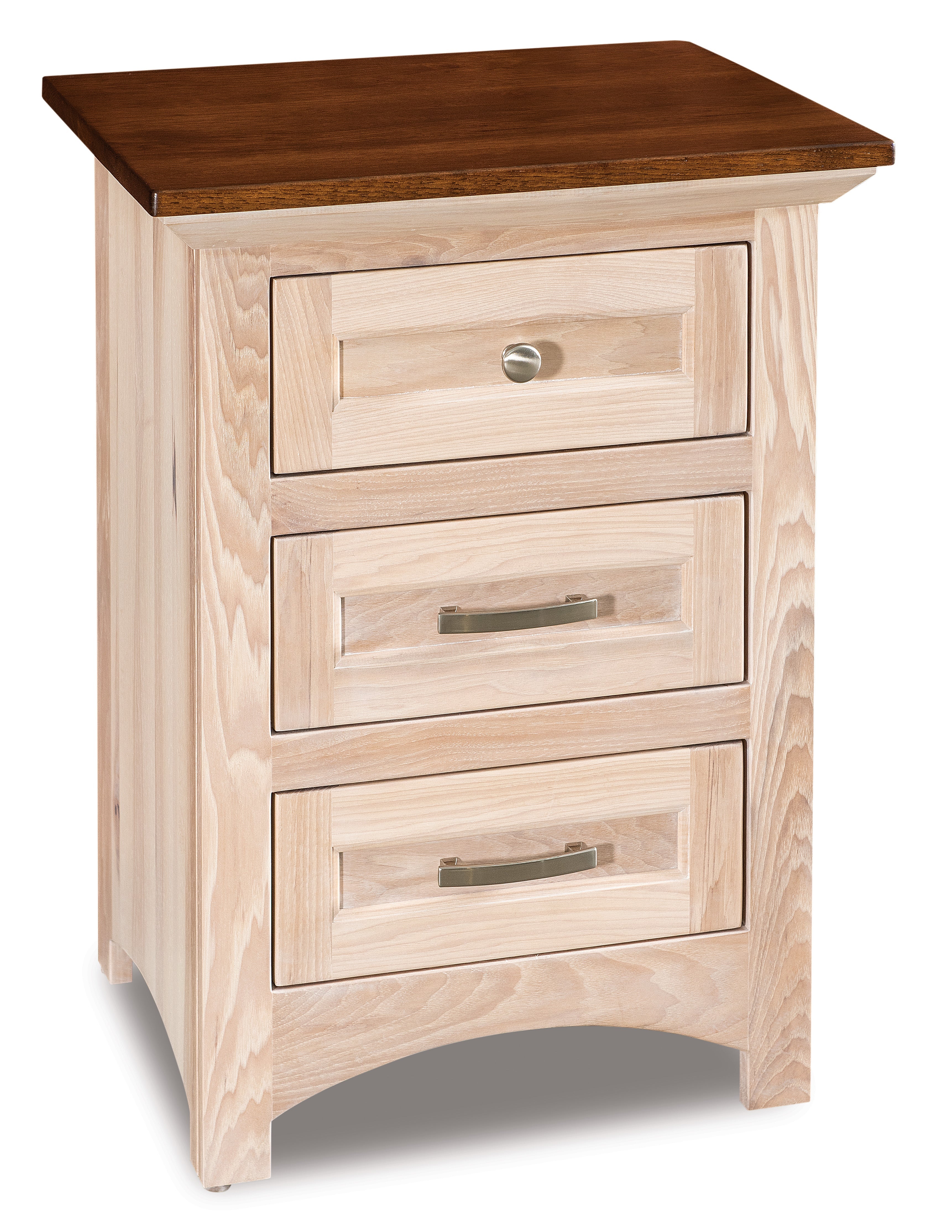 american made amish lincoln three drawer nightstand