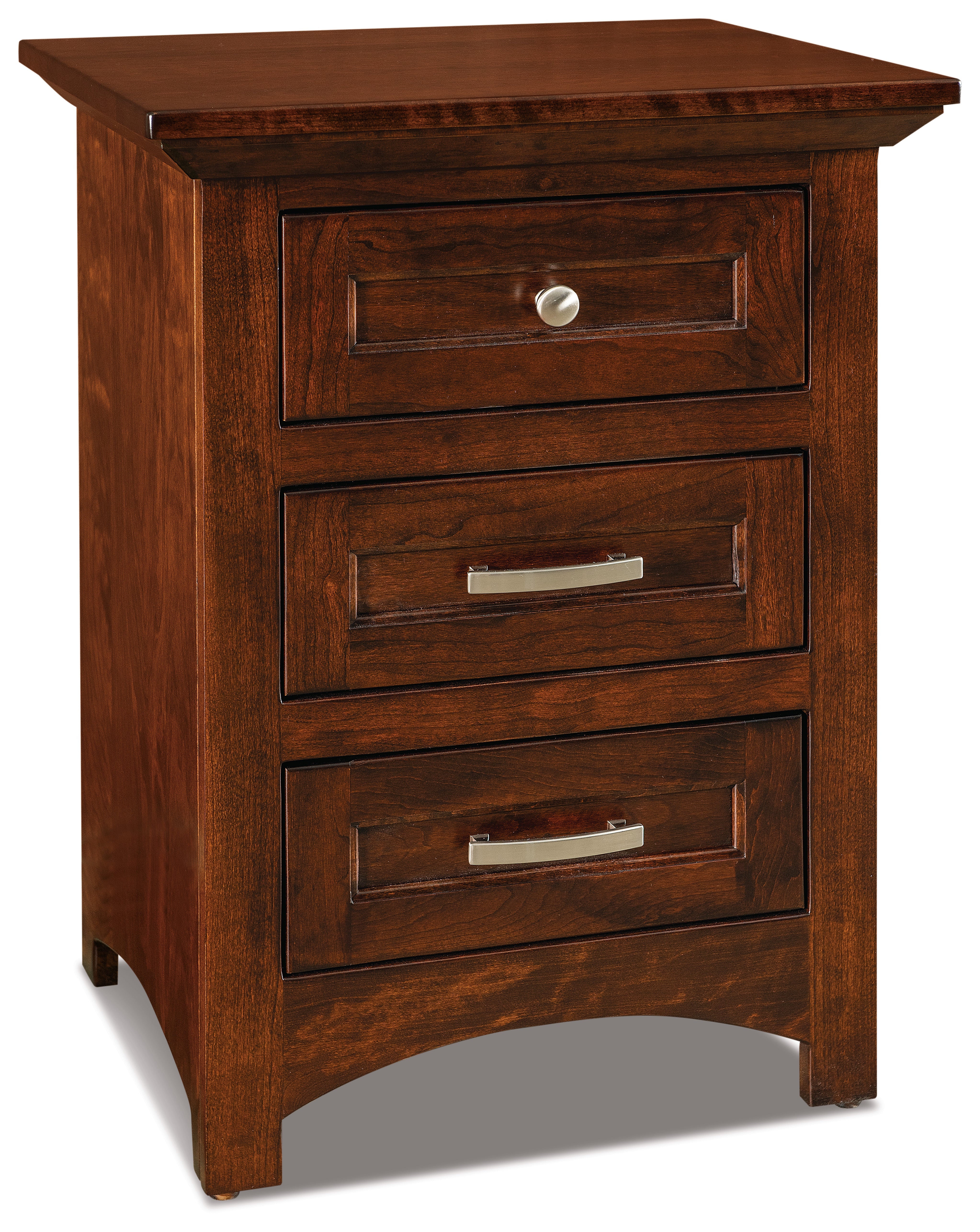 Amish Lincoln Three Drawer Nightstand