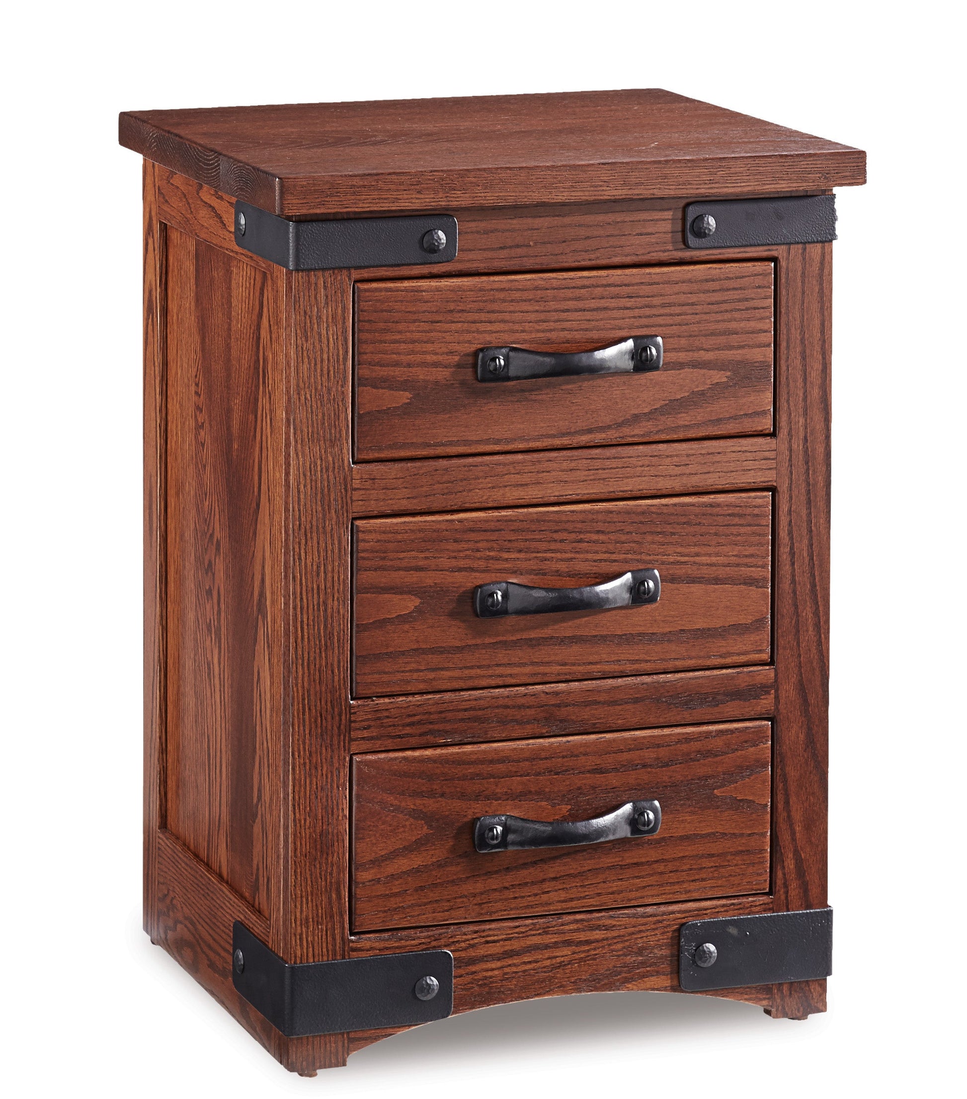 Amish Orewood Three Drawer Nightstand