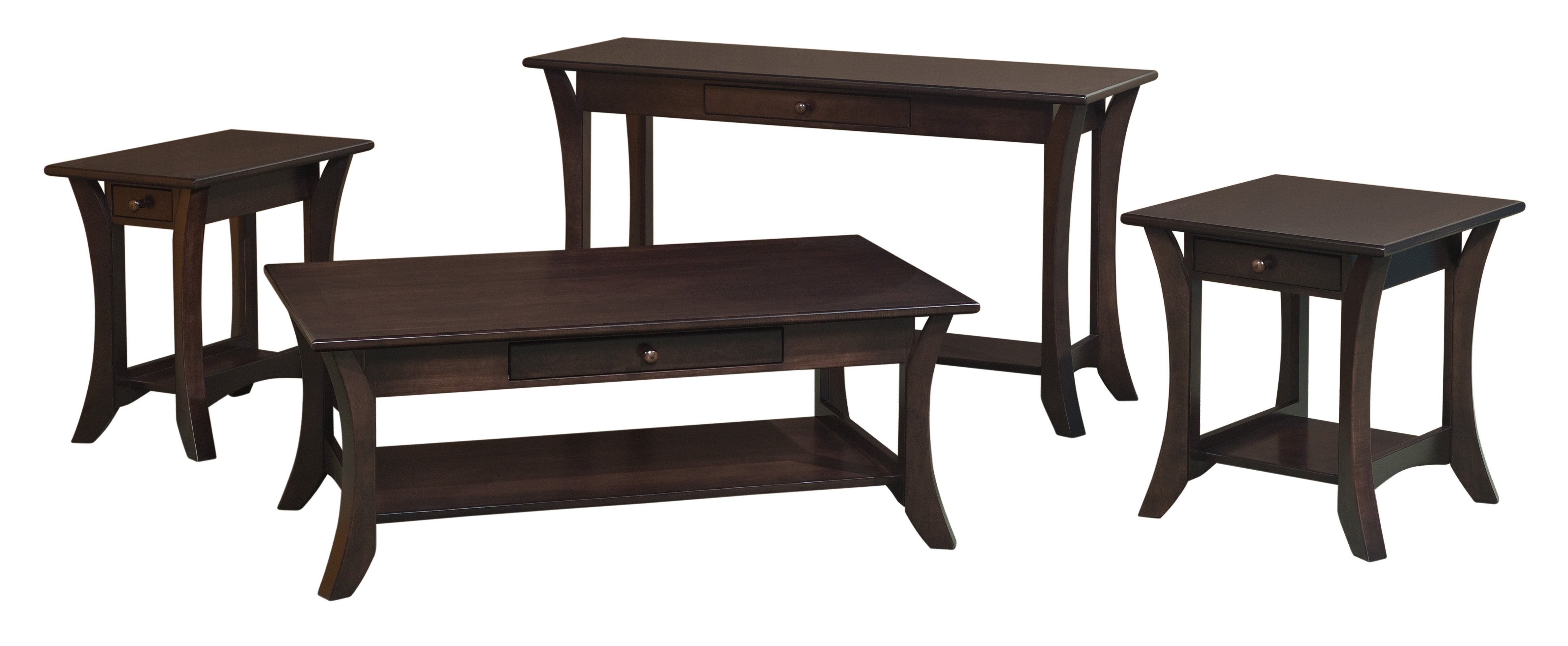 american made amish catalina small end table standard end table coffee table and sofa table options