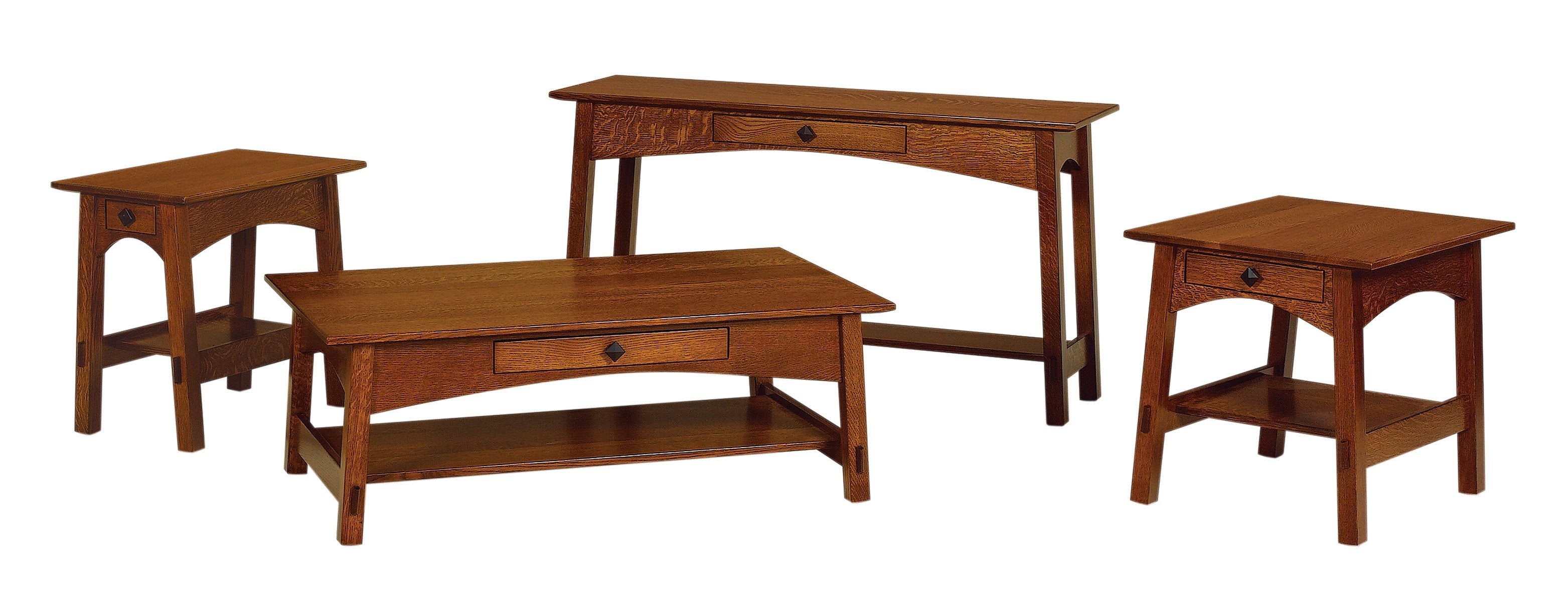 american made amish mccoy open coffee table end table sofa table options