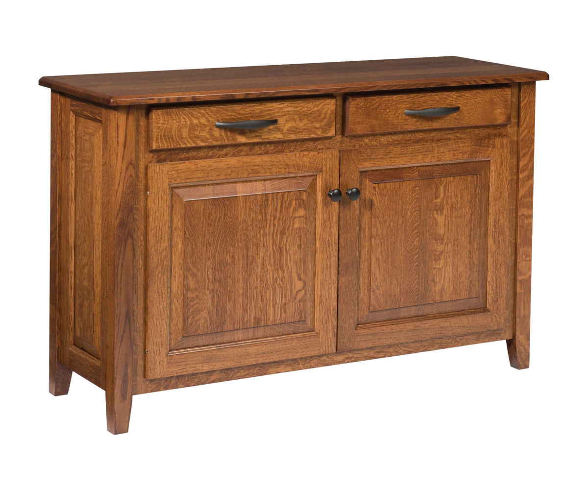 Amish 700 Series Sofa Table With Two Drawer, Two Door, One Adjustable Shelf-Table-The Amish House