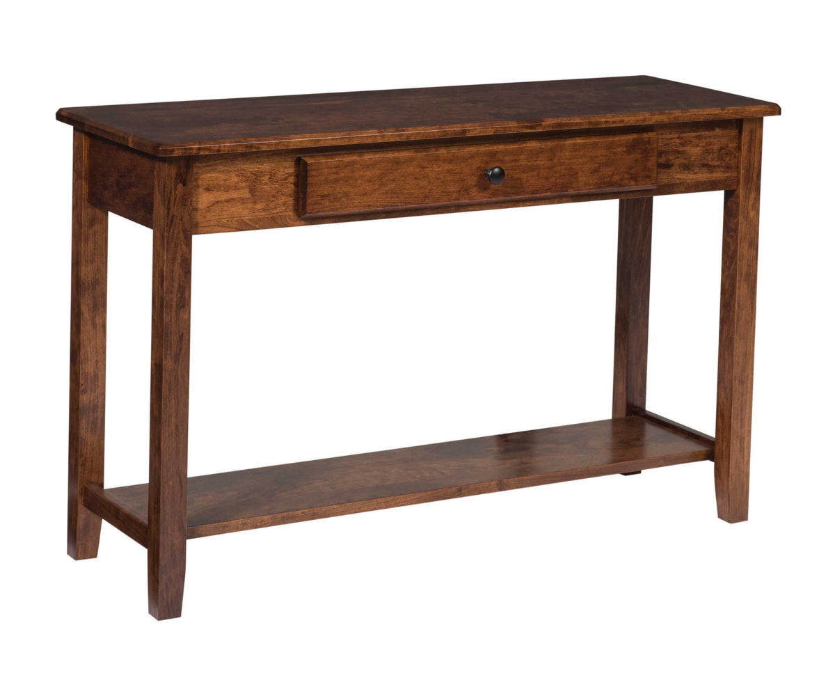 Amish 500-600 Series Sofa Table With One Drawer-Table-600 Series-Oak-The Amish House
