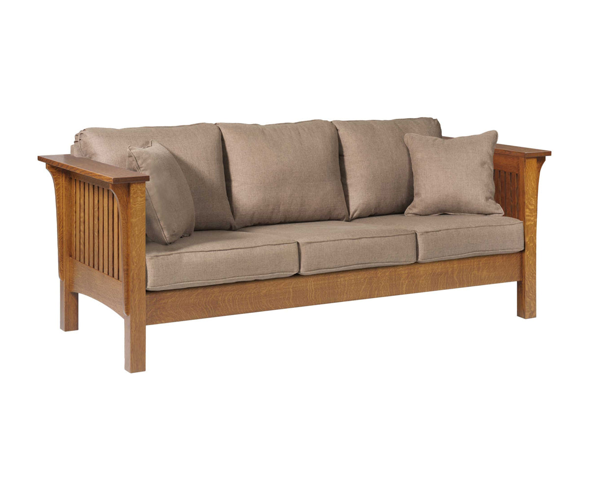 Amish 1800 Series Mission Sofa with Reversible Cushions