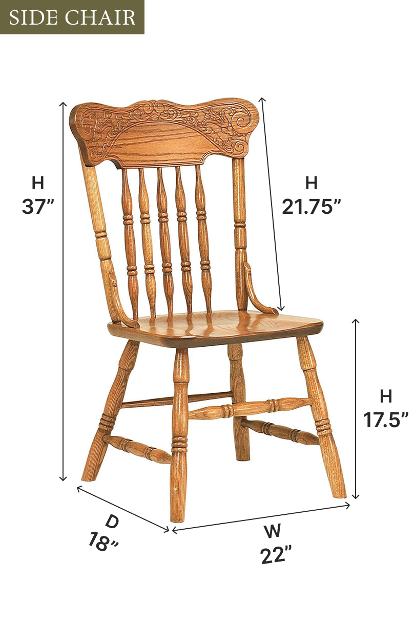 Amish Spring Meadow Pressback Dining Chair