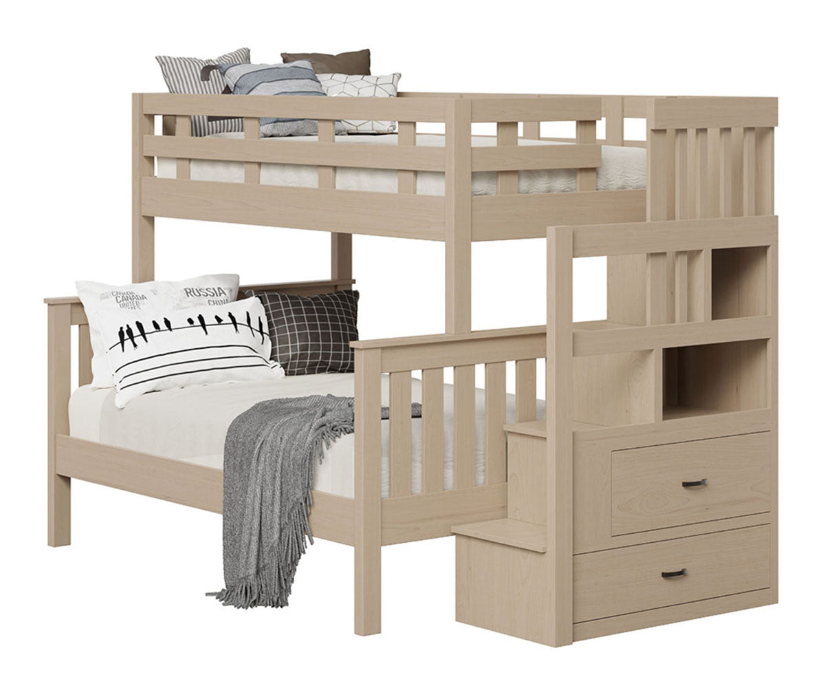 Amish Fairmont Twin x Full Bunk Bed