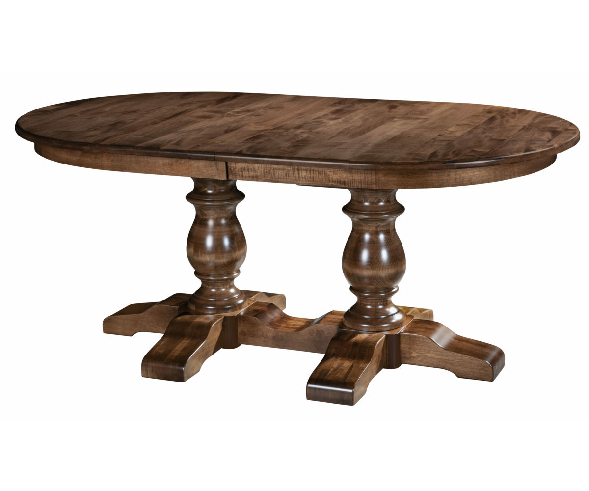 Amish Alex Double Pedestal Table