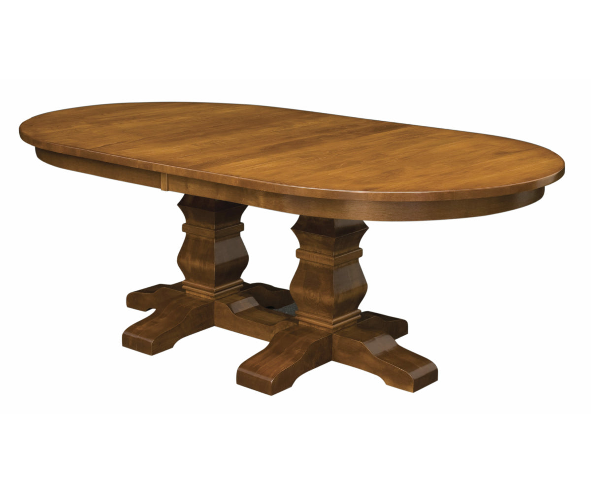 Amish Bradbury Double Pedestal Table