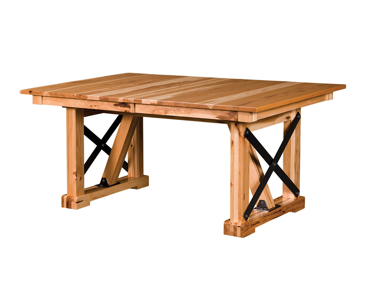 Amish Industrial Trestle Table