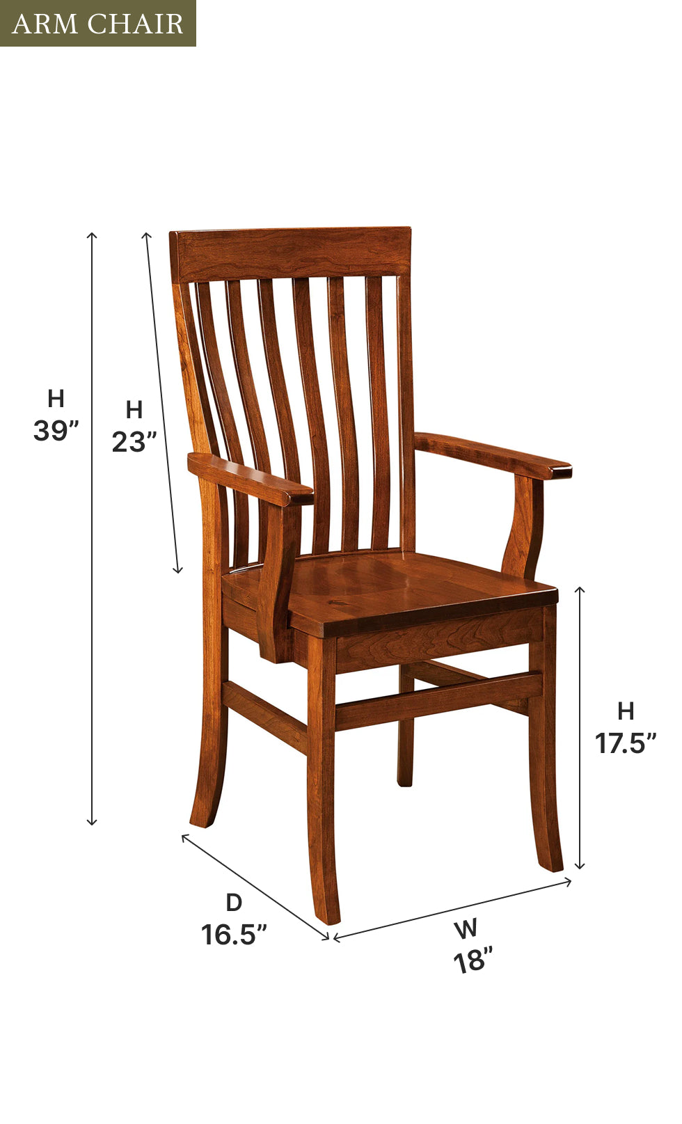 Amish Theodore Chair - Thumbnail 3