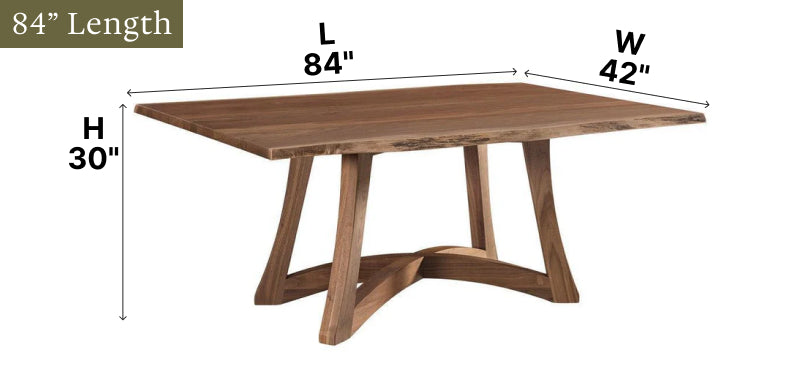 Amish Tifton Dining Table without Live Edge