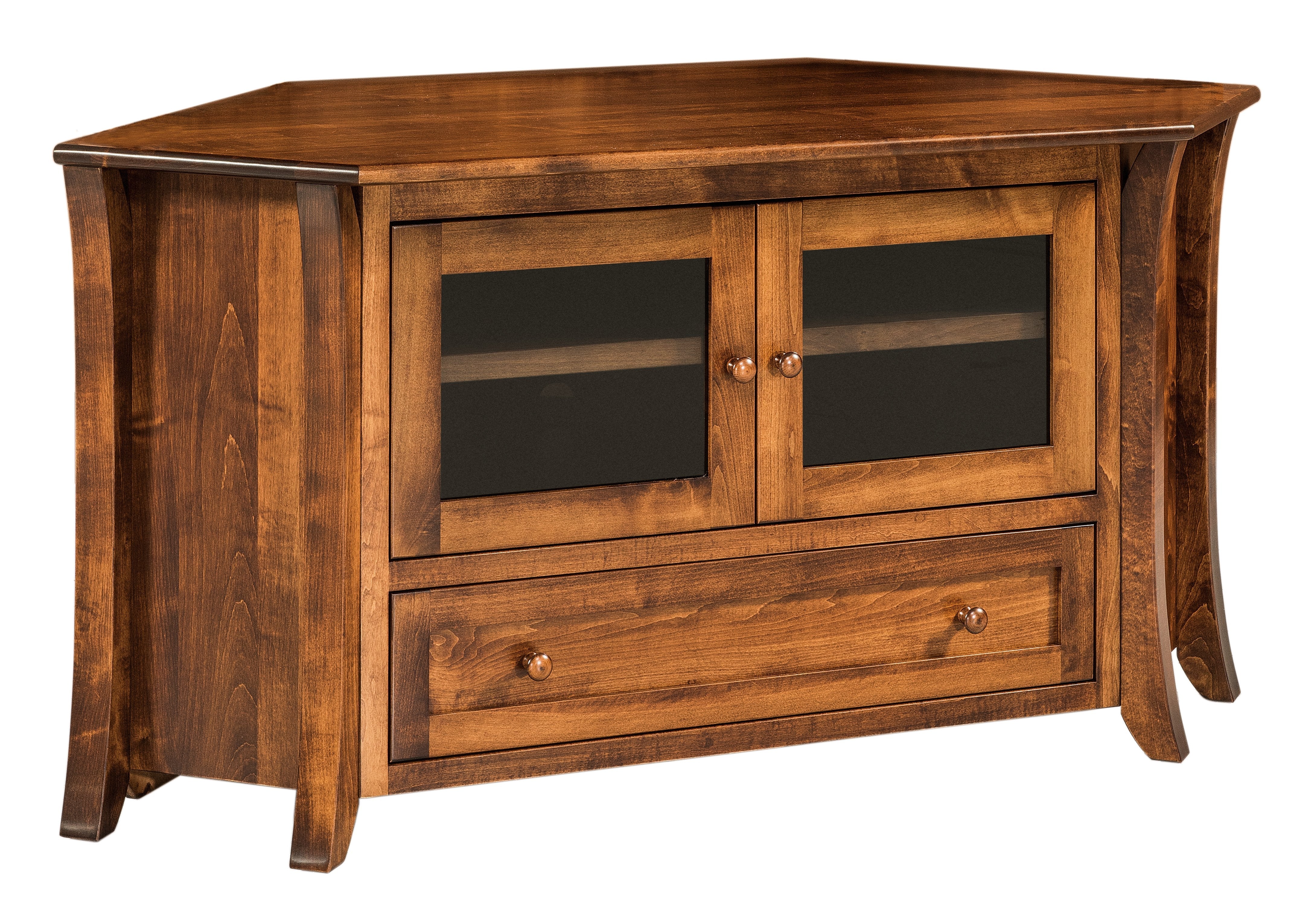 amish caledonia corner TV stand