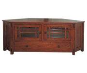 amish tv stand shown in cherry