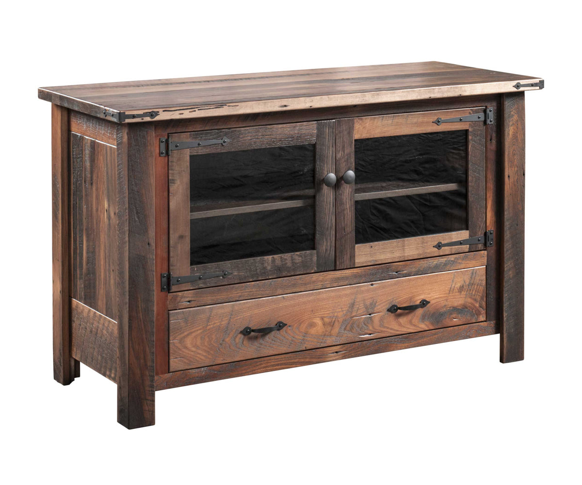 Amish 1030 Series Kimbolton 48" Two Glass Door One Drawer TV Stand