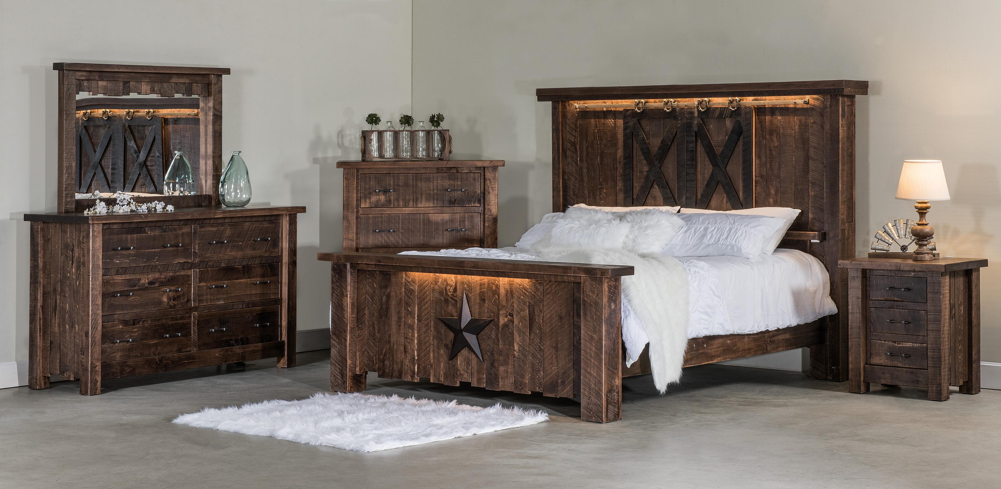 Amish Vandella Bed with 72" Tall Headboard