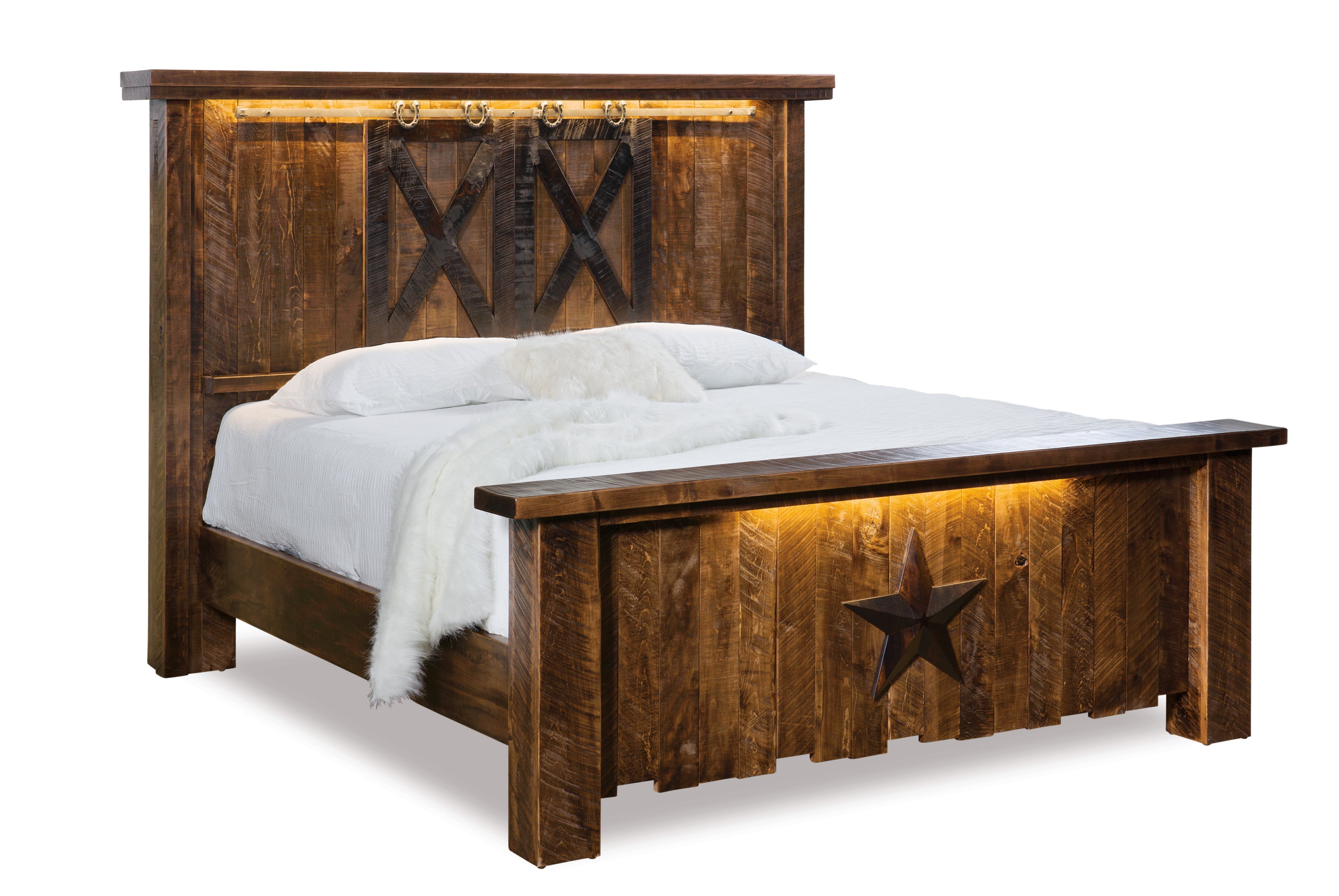 Amish Vandella Bed with 72" Tall Headboard