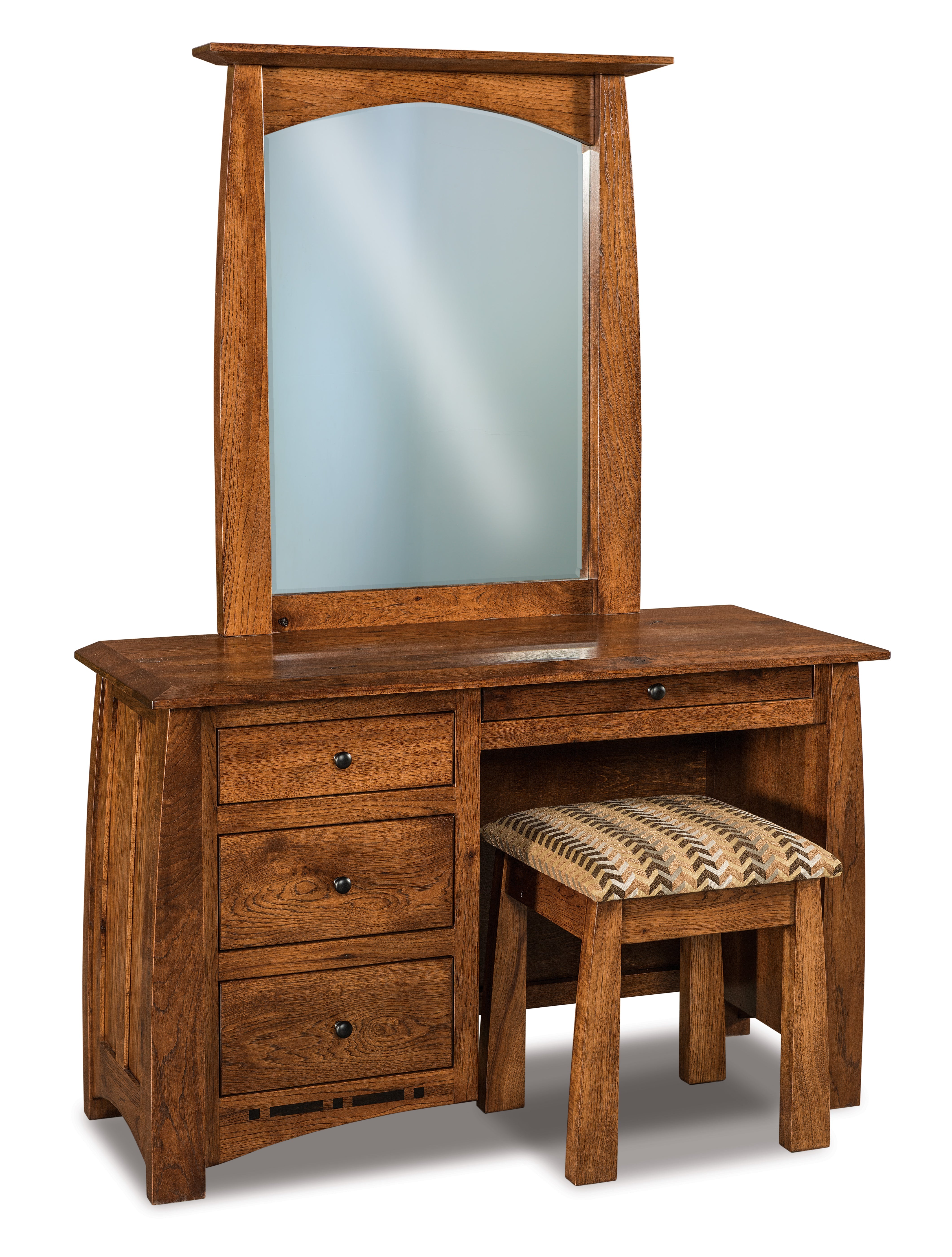 Amish Boulder Creek Four Drawer Vanity Dresser