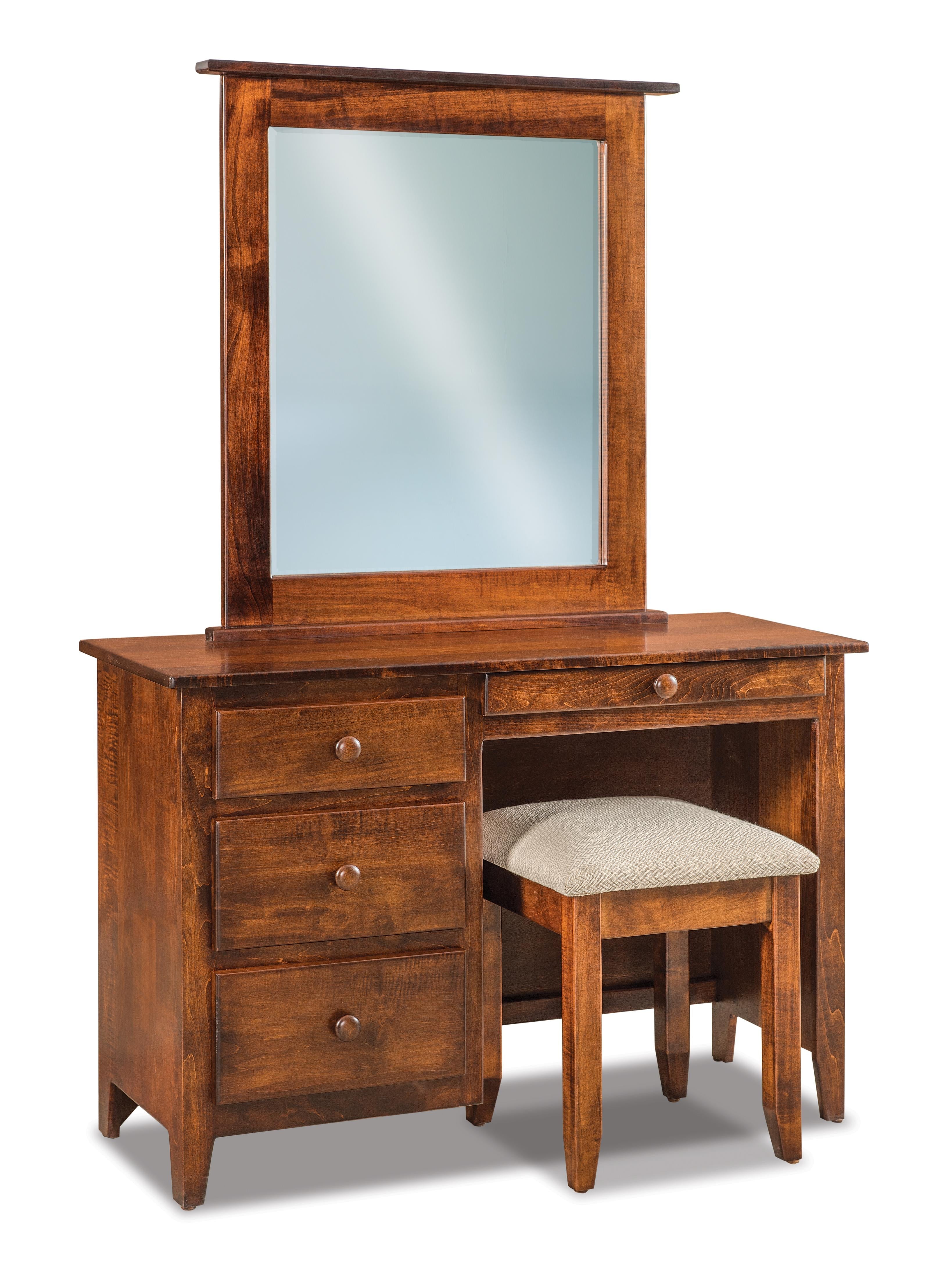 Amish Shaker Four Drawer Vanity Dresser