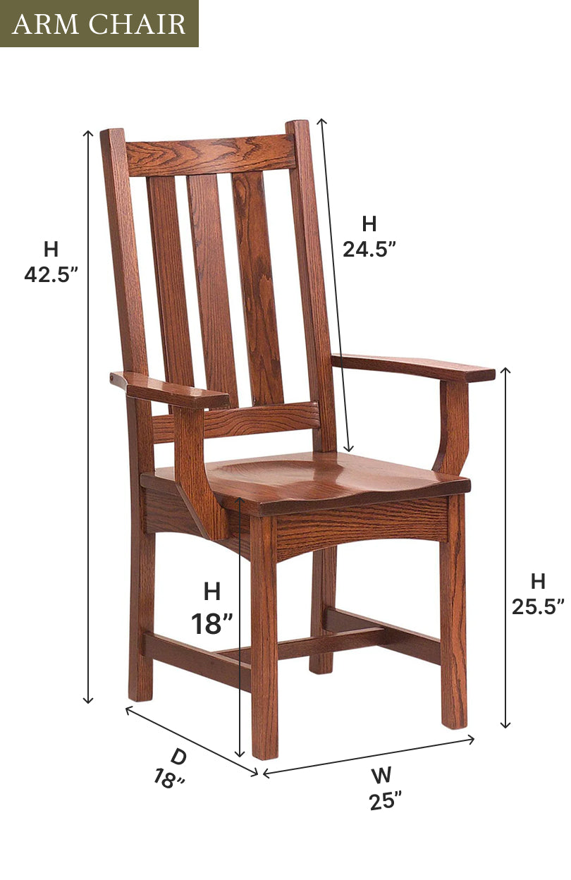 Amish Vintage Mission Dining Chair