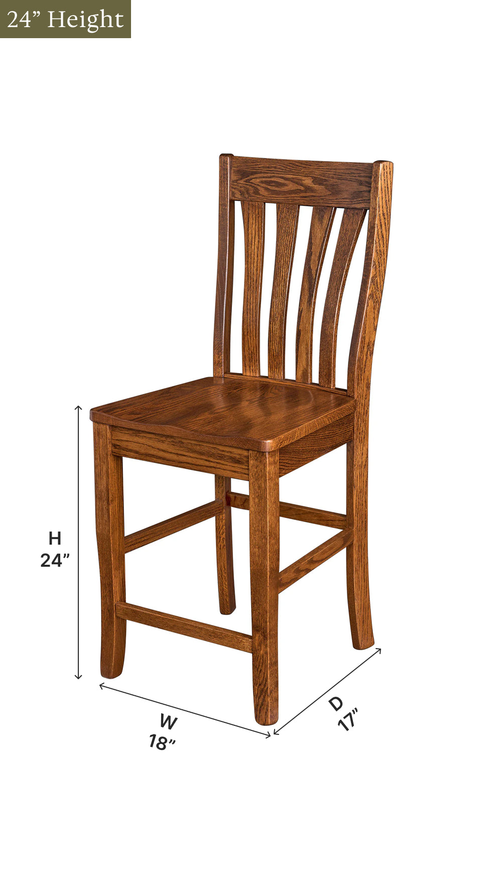 Amish Vista Stationary Bar Chair