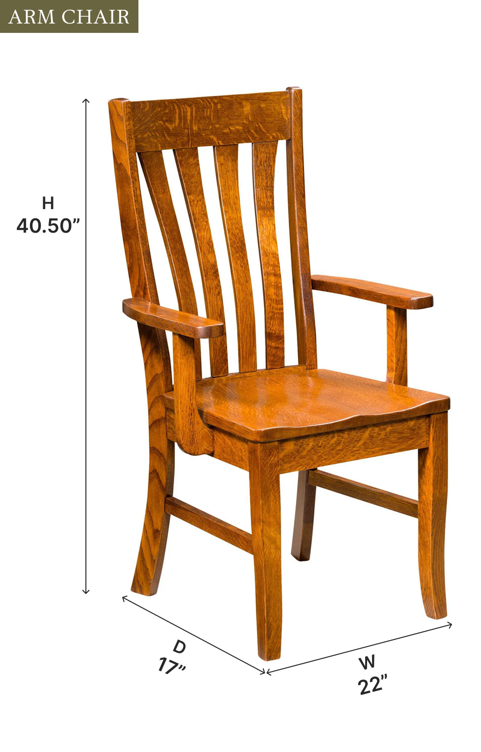 Amish Vista Dining Chair - Thumbnail 4
