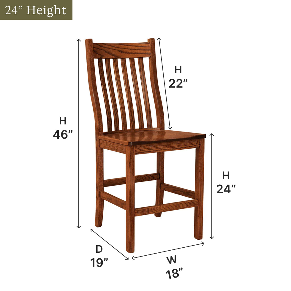 Amish Wabash Bar Chair