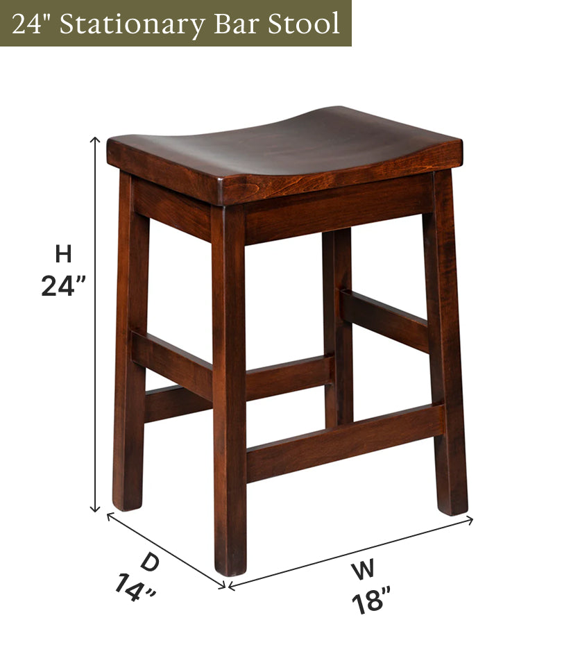 Amish Wayland Stationary Bar Stool