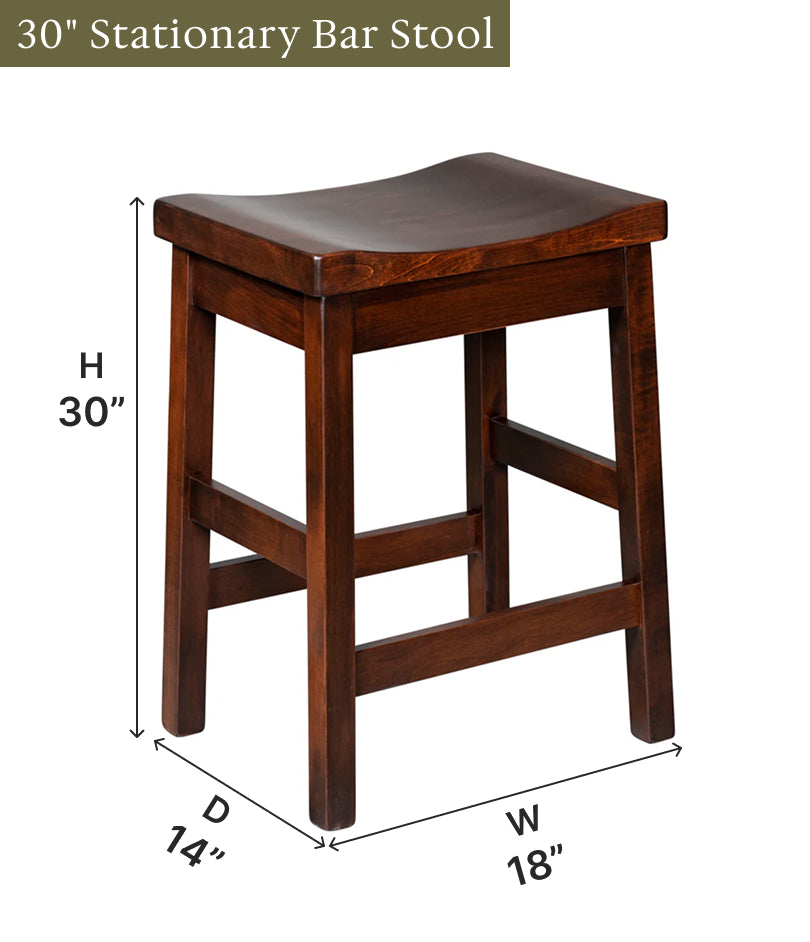 Amish Wayland Stationary Bar Stool