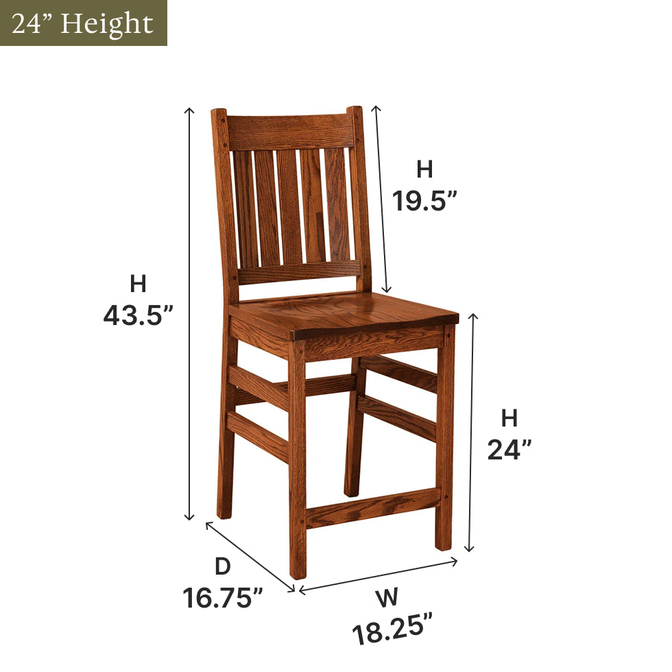 Amish Williamsburg Bar Chair