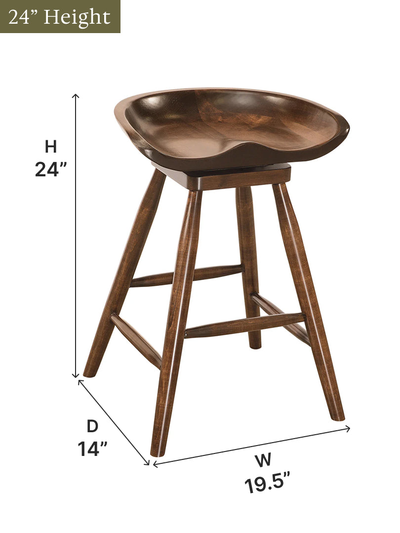 Amish Winslow Stationary Bar Stool