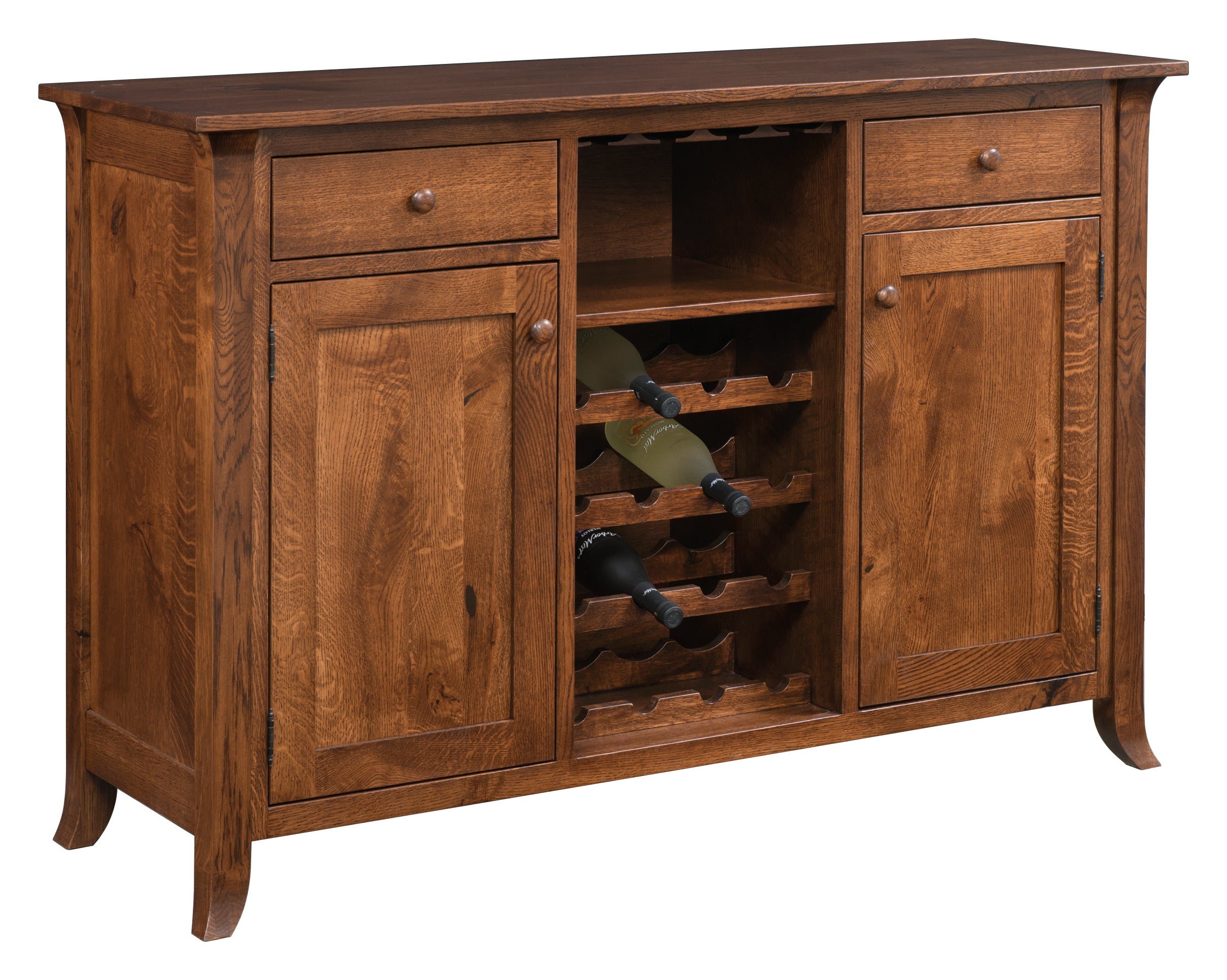 Amish 57.5" Wine Buffet with Curved Legs