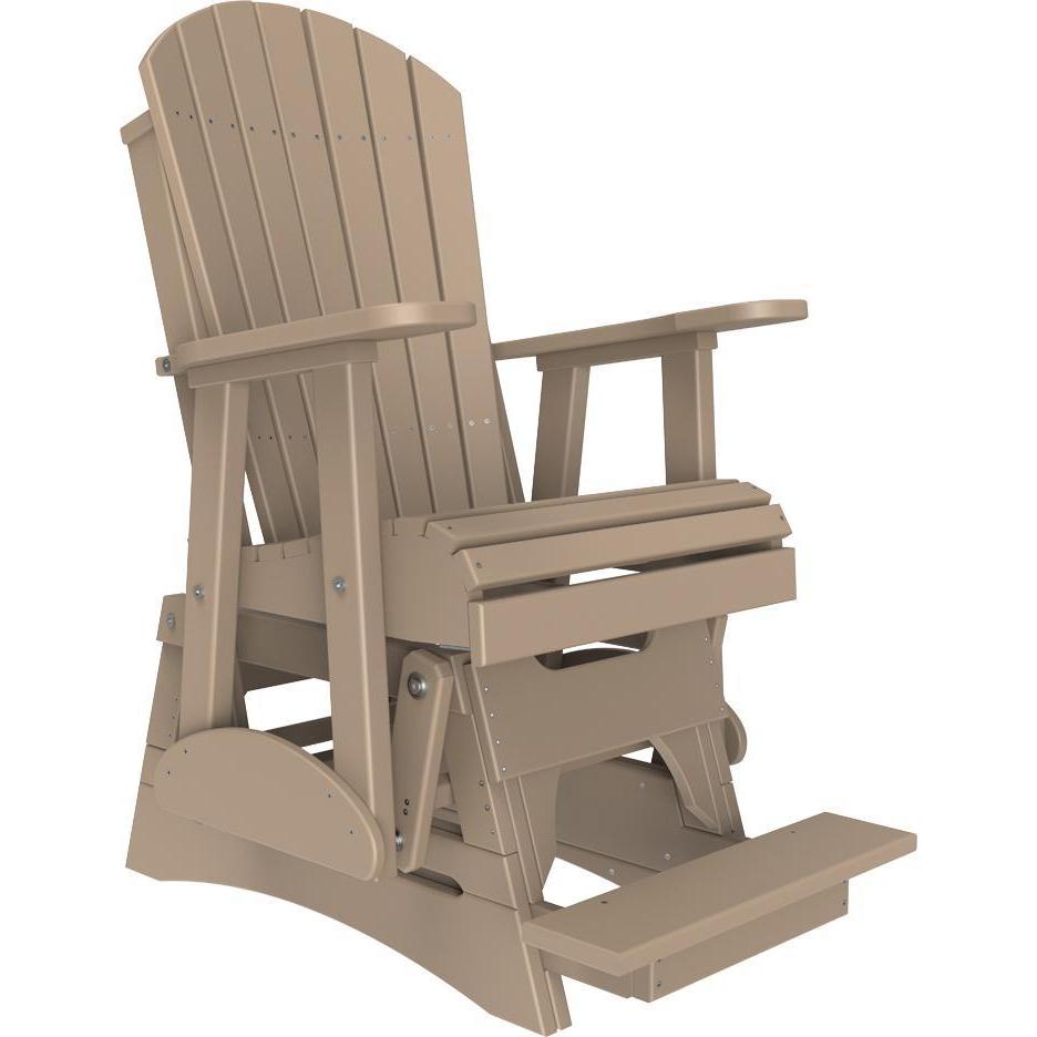 2' Adirondack Balcony Glider Weatherwood-The Amish House