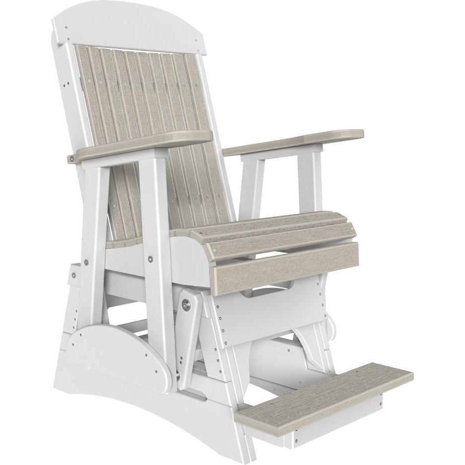 2' Classic Balcony Glider Birch & White-The Amish House