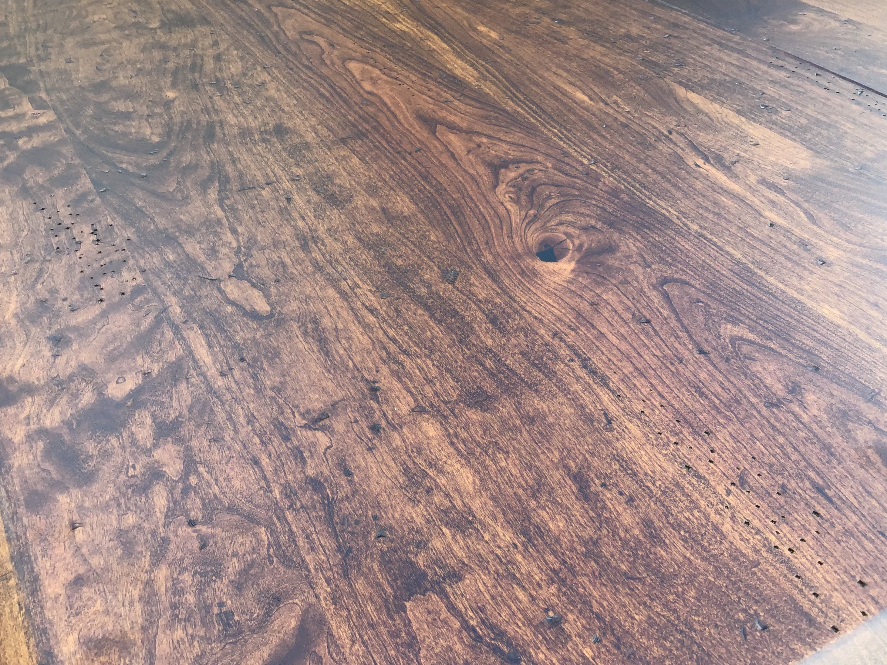 image sample featuring rustic distressed table top