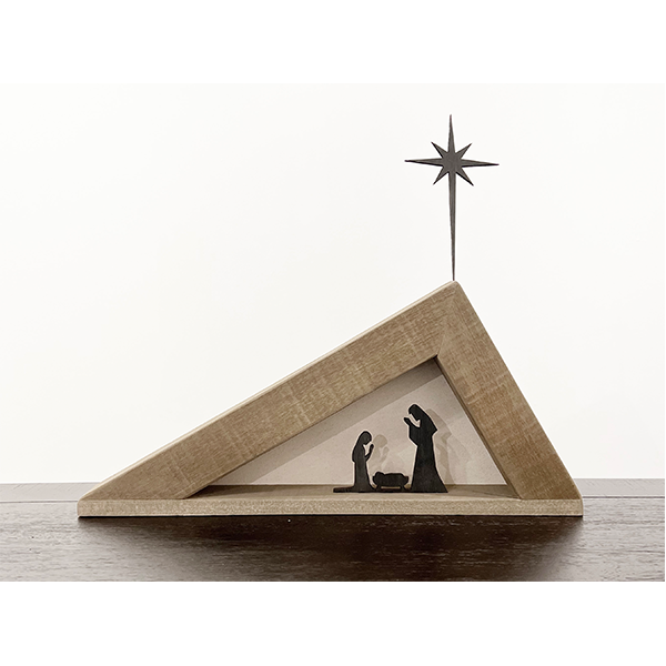 Canvas Wood Framed Nativity