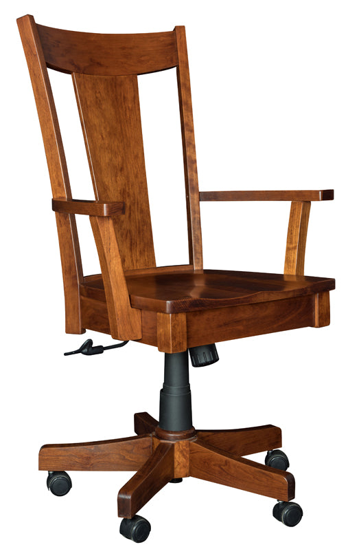 Amish Parkland Desk Arm Chair with Screw Lift/Gas Lift
